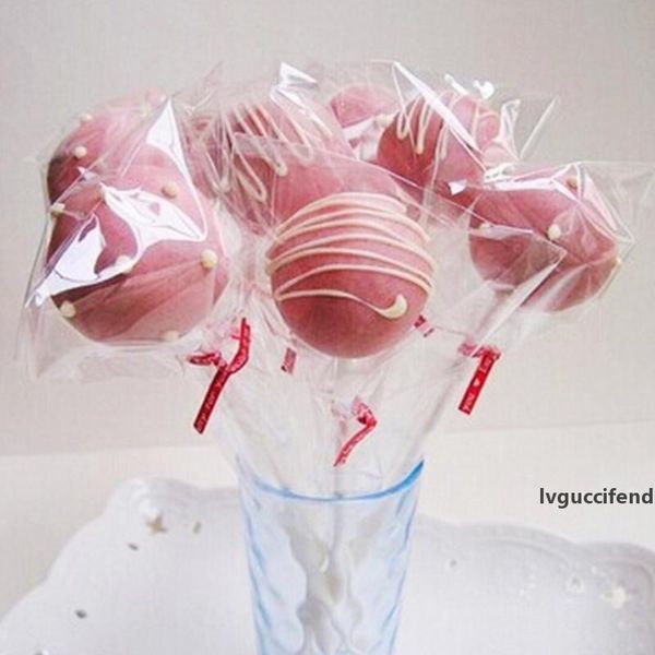 

100 pcs/set simple clear cellophane bags sweets cookies lollipops cake packaging candy cookie plastic bag wedding birthday party