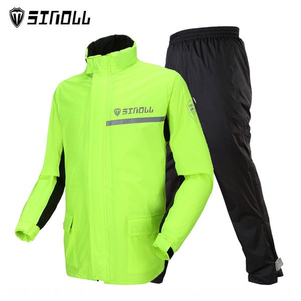 

ye6j7 xinnuo raincoat and rain men's thin electric motorcycle motorcycle set pants suit pants suit riding single split poncho whole bod, Red;brown