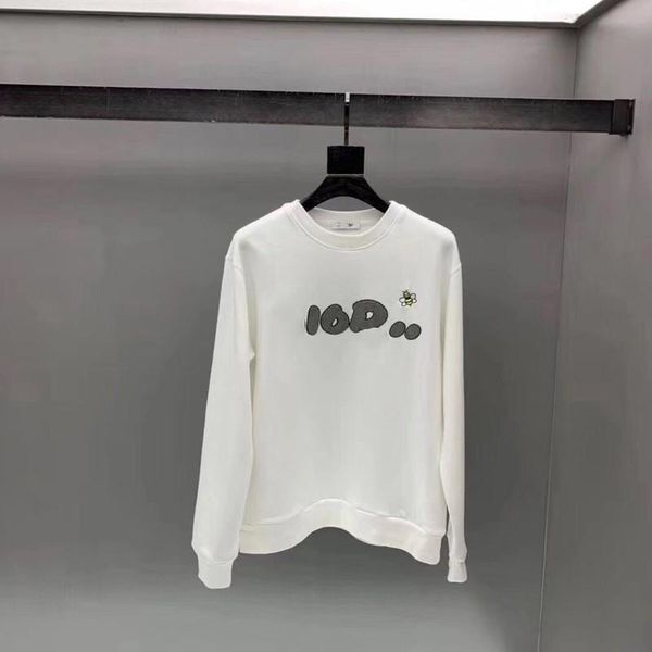 

luxury european small bee sweater new retro street embroidery letters comfortable fashion fleece men women couples hooded sweater hfsswy077, Black