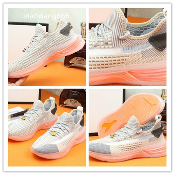 

hong kong casual mesh shoes, high-quality workmanship, the upper uses imported breathable flying woven stretch fabric fabric, popcorn shock, Black