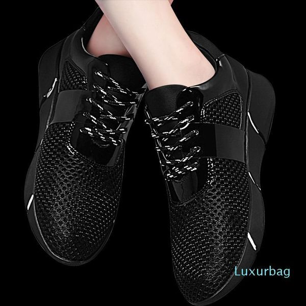 

brand guciheaven fashion flower summer women's casual011 shoes women flats breathable mesh height increasing girls light soft shoe l26, Black