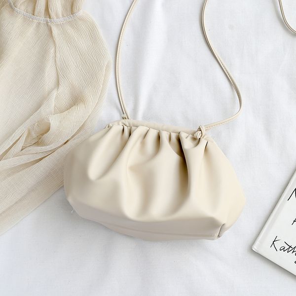 

2020 new design shell bag female bag ribbed pu single shoulder messenger ww042