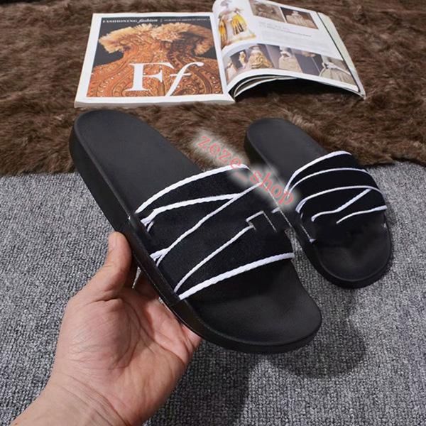 

givenchy sandals 2020 лучшие мужчины женщины сандалии моды обувь классический слайд лето мода широкий плоский скользкий сандалии тапочка фли, Black;red