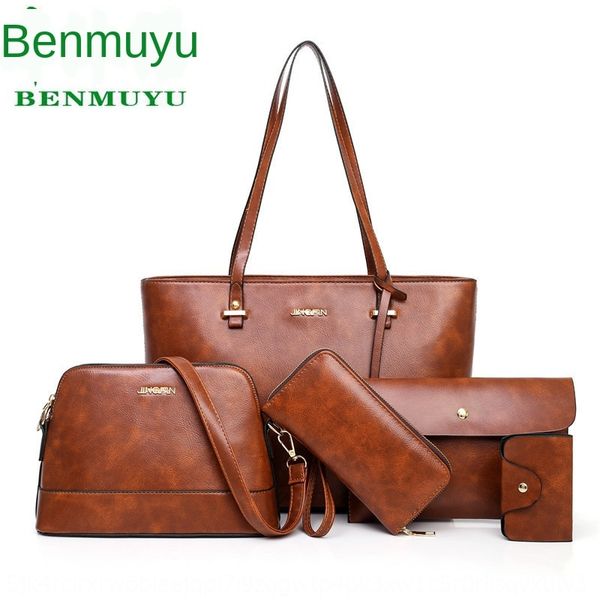 

women's new 2020 messenger hand shoulder shoulder hand fashion mother bag five-piece bag