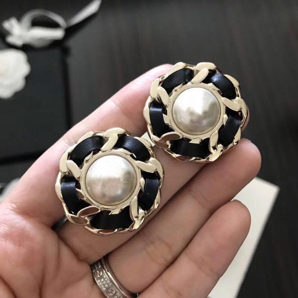 

fashion brand black designer cc earrings for lady women party wedding lovers gift engagement luxury jewelry for bride with box, Silver