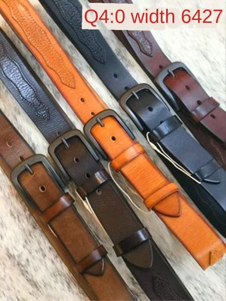 

wlwpj guangzhou men's layer cowhide 6427#4.0 wide vegetable tanning leather cattle guangzhou belt men's layer cowhide 6427#4.0 wid, Black;brown