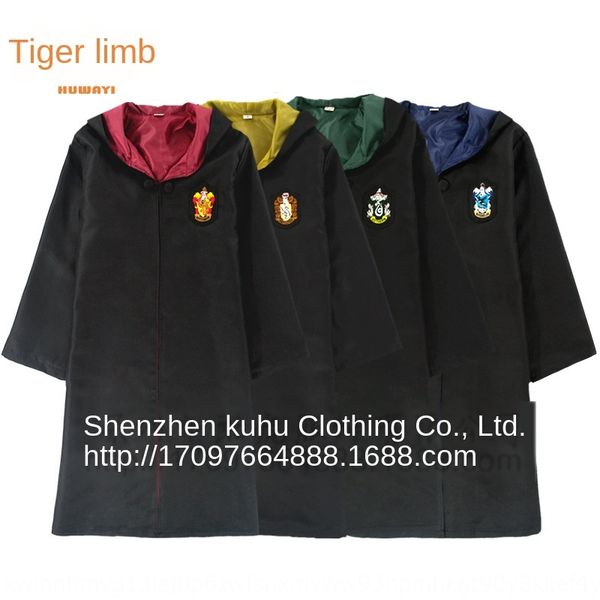 

vxemk clothes potter robe gryffindor cos costume school uniform magic cloak clothing clothing clothes harry potter magic robe harry cloak g, Black;red