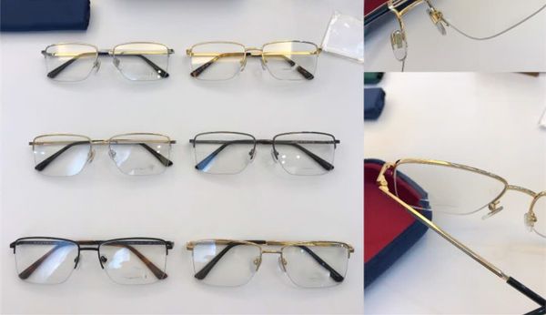 

высокое качество мужская мода глаз прозрачные очки прозрачное стекло очки близорукость половина кадра presbyopia предписание frames optical, White;black