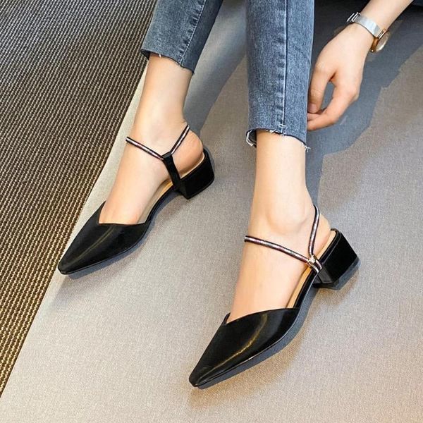 

block heels shoes beige heeled sandals female shoe low-heeled shoes with strap 2020 summer espadrilles platform chunky black