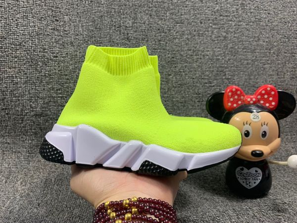 

fashion kids knit speed sock runner knitted mid high casual shoes trainers wine red sneaker children girls boys boots, Black;red