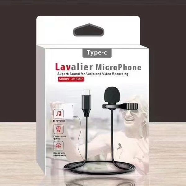 

type c1.5m mini portable microphone 3.5mm jack lavalier tie clip microphone mini audio mic for computer phone laptop