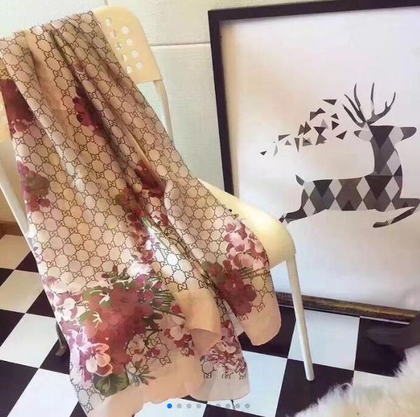 

the latest new fashion crime designer brand silk scarves, super long shawls fashion women's soft silk scarves1&#g13;2gg, Blue;gray