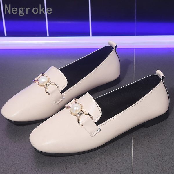 

fashion women pumps shoes ladies patent leather casual pointed toe low square heel shoes woman office zapato mujer 2020, Black