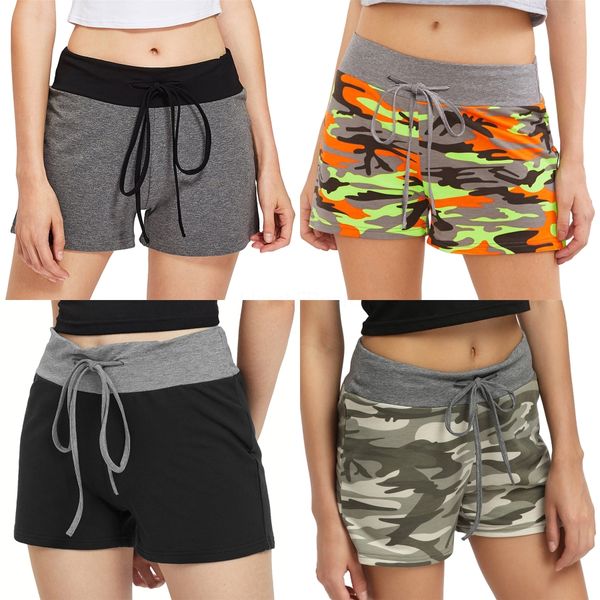 

womens shorts causal cotton home short fitness shorts side stripe sequined black gray pants 4 size#4191, White;black