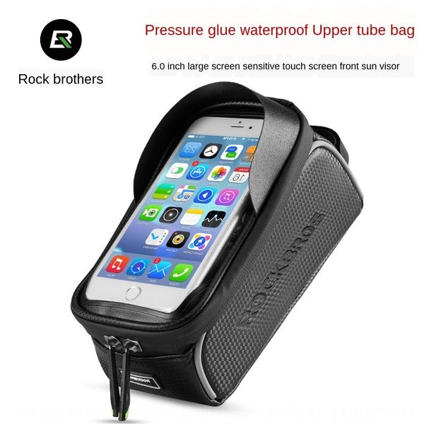 

rockbros riding mobile phone bicycle bicycle tube waterproof mobile phone bag mountain bike front beam bag