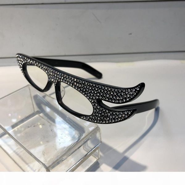 

luxury sparkling diamond 0240 sunglasses specially designer angel wings frame popular uv protection sunglasses style for women, White;black