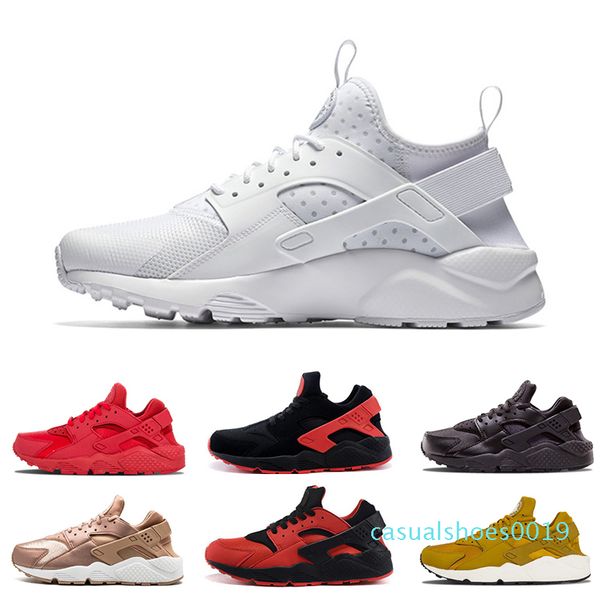 

huarache 1,0 4,0 кроссовки мужчины женщины лучшие качества нашивки balck белый спортивной обуви дизайнер кроссовки кроссовки 36-45 c19, Black