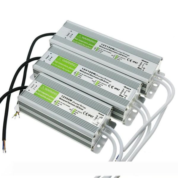 

IP67 Waterproof LED Driver 12V 30w 45w 60W 100W 120W 250W Outdoor Use Transformer 110V-240V To 12V Power Supply For Underwater Light