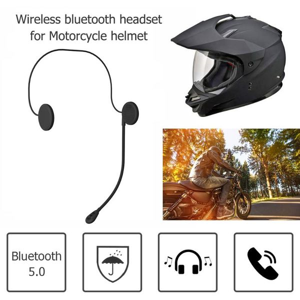 

portable motorcycle helmet bluetooth 5.0 headset practical classic multi-functional handsearphones with microphone