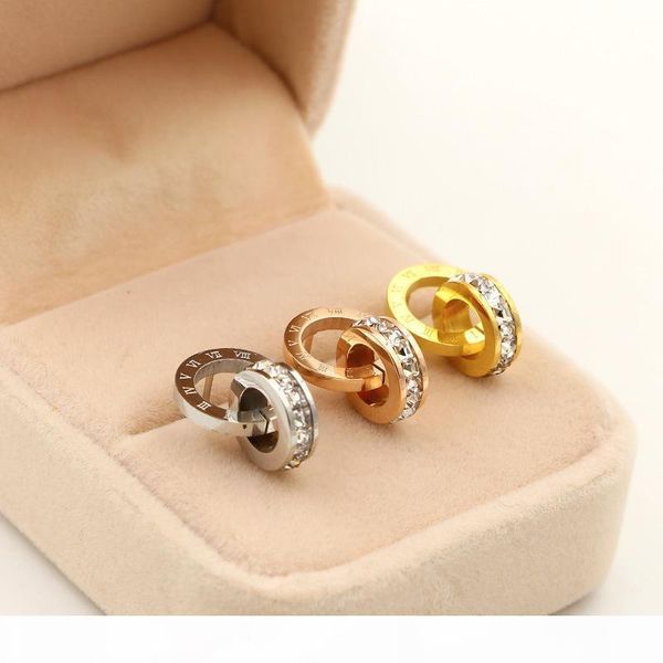 

g свободная перевозка груза из нержавеющей стали 316l любовь серьги с литтл кристалл серьги для женщин мужчины пары fine jewlery, Golden;silver