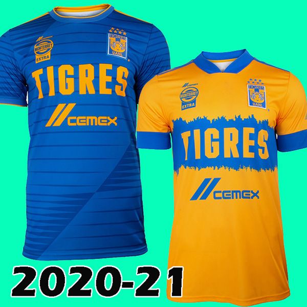 

20 21 liga mx tigres uanl soccer jersey 2020 2021 tiges uanl chivas футбольная рубашка топ таиланд качество, Black;yellow