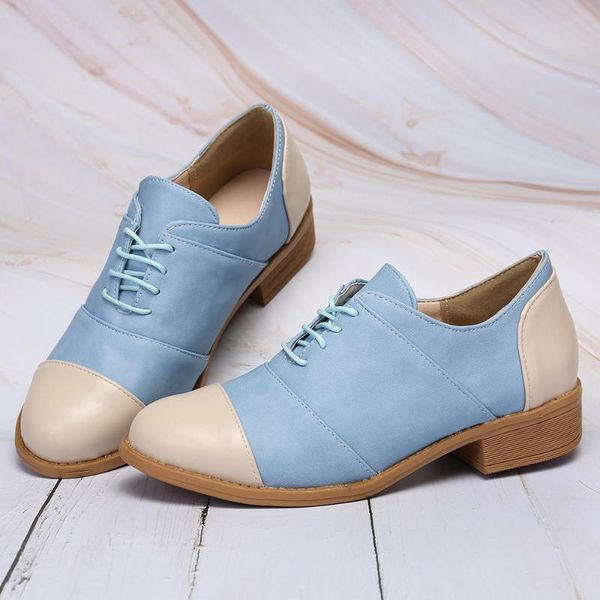 

customized women oxford spring shoes pu leather loafers for woman sneakers female oxfords ladies lace up single shoes, Black