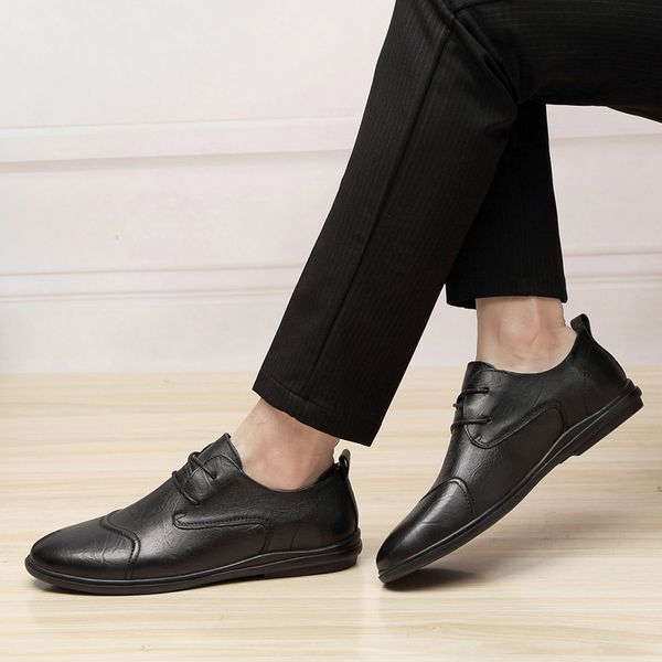 

проскальзывания отдых мужской весна на для mens zapatillas мужчина для кожи casuales мужчин обувных черных причинного zapatos кроссовок прод, Black