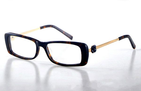 

2020 fashion elegant ch0088 women narrow rectangular glasses frame quality metal &pure-plank floral decorated fullset case for prescription