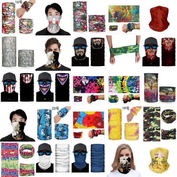 

multi function seamless bandana for halloween cosplay party decorations skull face mask outdoor sports ski bike motorcycle scarves vojye