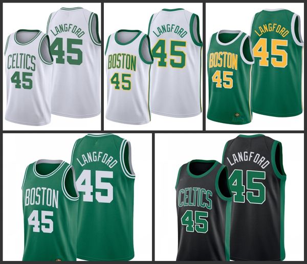 

boston celtics romeo langford men city basketball jersey, Black