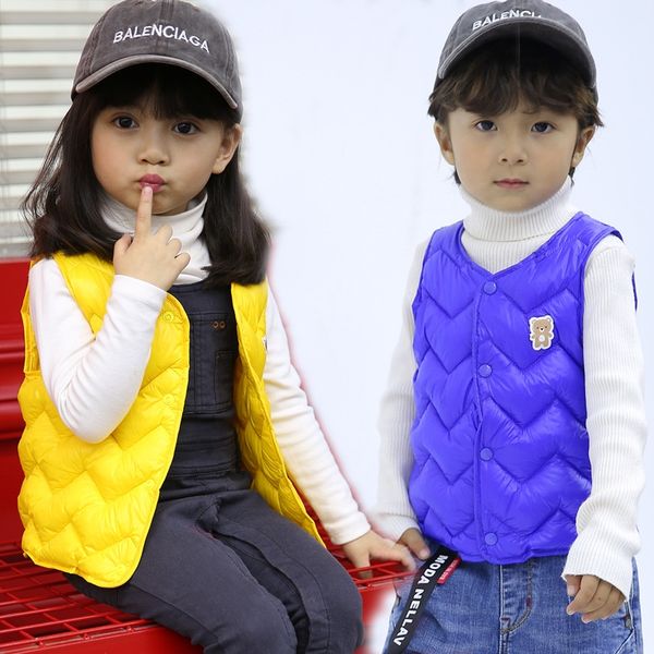

new warm children light down zhong xiao tong baby vest baby warm vest autumn winter liner, Camo