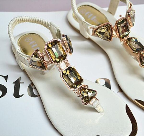 

summer womens sandals rhinestones rear wristbands with toe herringbone low to help flat shoes metalhead flat shoes cs04, Black