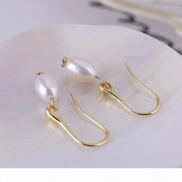 

classic style 3.5cm length drop earring with white pearl in summer style match ps8620, Silver