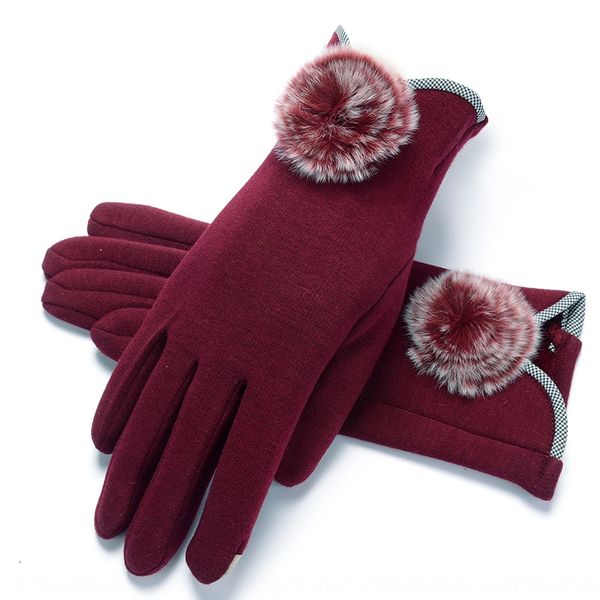 

women' new warm touch screen non-velvet middle-aged and elderly warm and gloves velvet winter gloves, Blue;gray