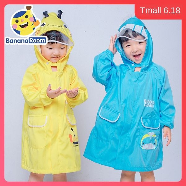 

girls growth primary school windproof raincoat poncho kindergarten middle and large boys children girl growing baby baby children, Red;brown