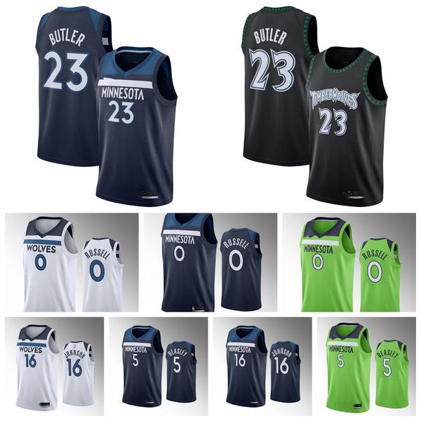 

malik beasley d'angelo russell james johnson jimmy butler minnesota timberwolves men swingman basketball jersey, Black;red