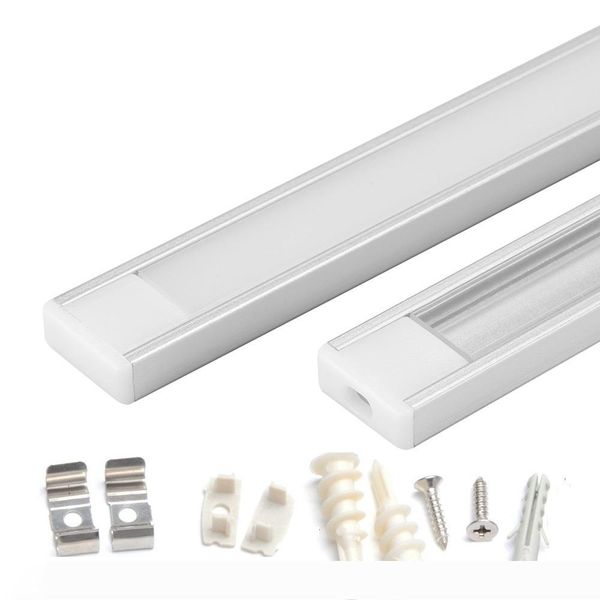

led strip 1m 1.5m 2m aluminum profile for 5050 5630 led bar light led bar housing aluminum channel with cover end cap clips
