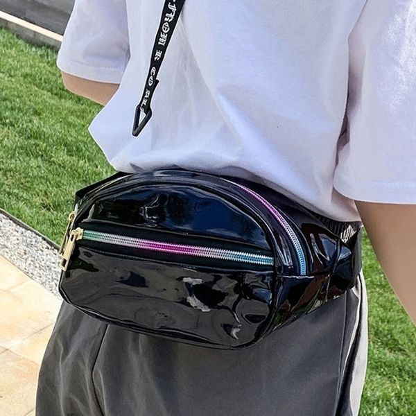 

нового banana женщина талия сумка почка кошелек мода лазер fanny pack отражатель кармана водонепроницаемого running кармана телефон сумка a0