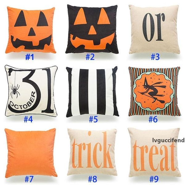 

halloween pumpkin pillow case christmas pillowcase letter pillow cover home sofa car bedroom decorative without core 10 style wx9-871