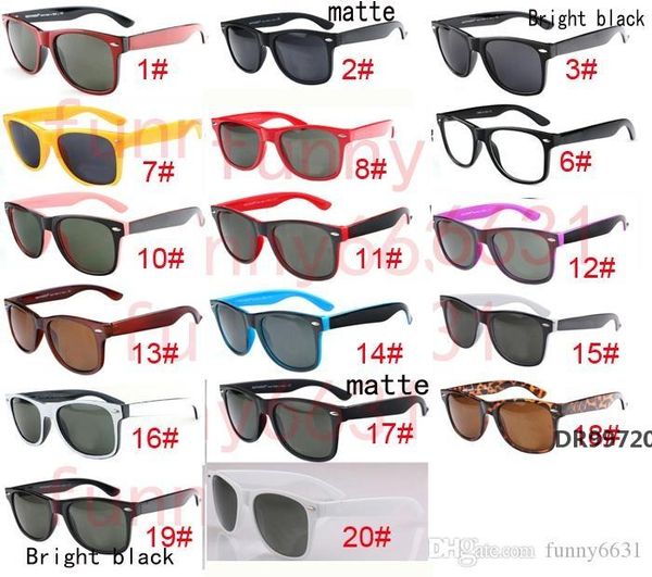

summer beachblac for men sunglasses uv protection outdoor sport vintage women sun glasses retro eyewear 18colors r99720, White;black