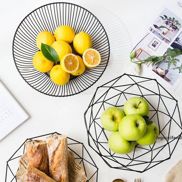 

nordic metal storage basket home desksundries finishing iron basket kitchen vegetable fruit organizer basket black t200602