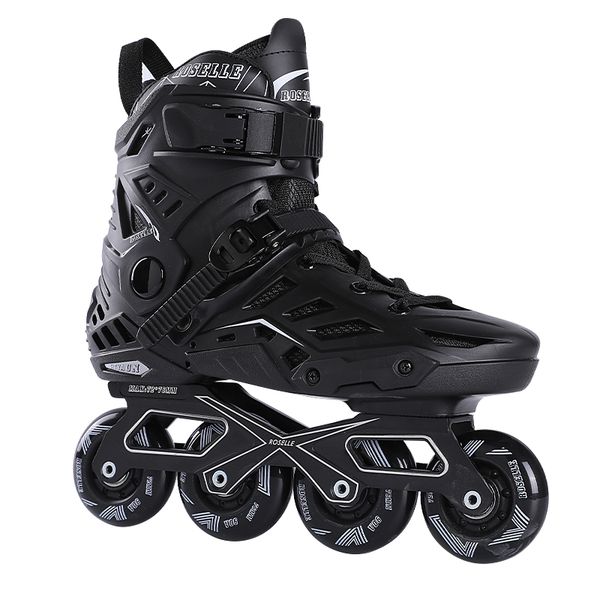 

inline & roller skates x6 straight wheel night men's and women's flat shoes skate