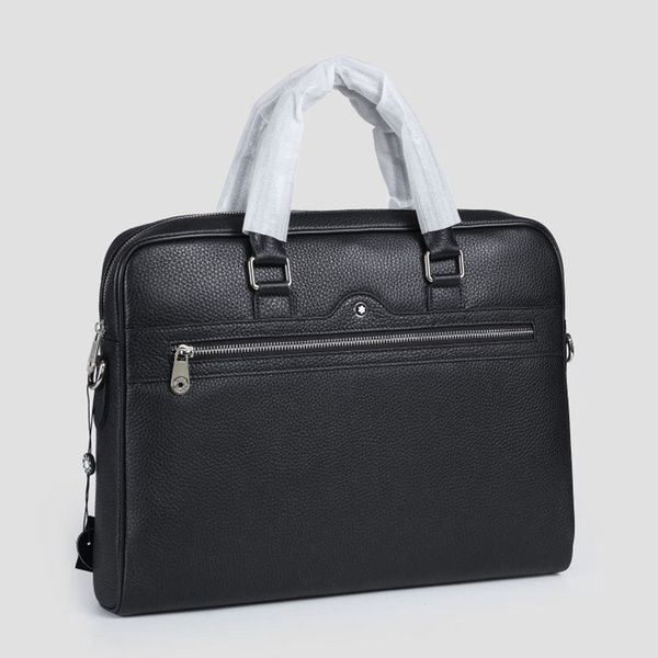 

classic style men black business handbag leather high capacity tote bag vintage shoulder bags crossbody bag business lapbags type6