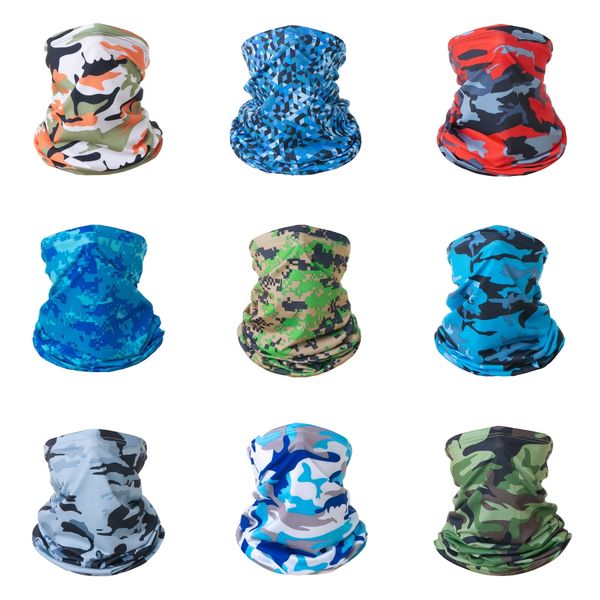 

b9bhf camouflage mask magic scarf face mask halloween cosplay bicycle cs ski headwear half face bandana party seamless multifunctional co#13, Black