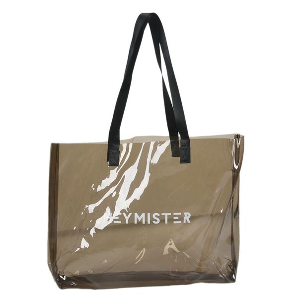 

transparent pvc handbag beach shoulder bag women new trend tote jelly color plastic clear bag large capacity