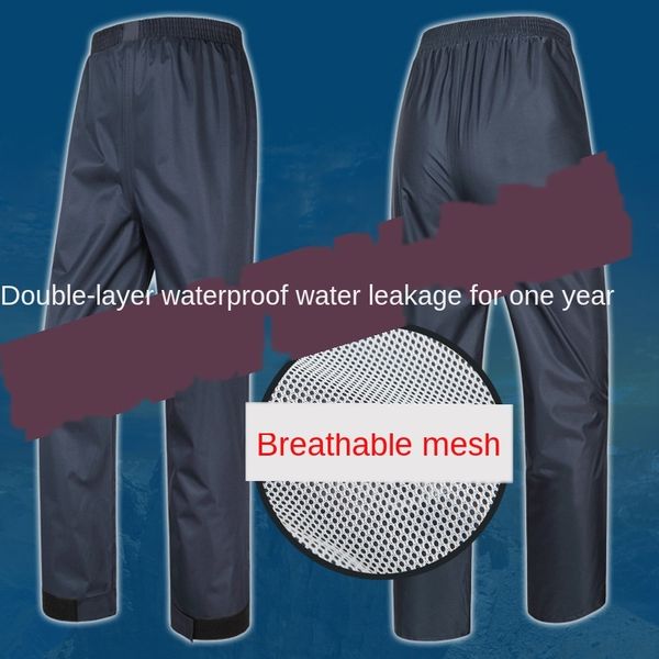 

8kcj6 езда водонепроницаемые сверхбольших мужские и женский одиночный дождь штаны двухслойные воздухопроницаемый утолщенной износостойкая и, Black