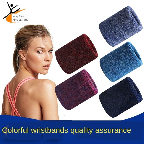 

qnsbp new towel wrist strap basketball cotton magic color wristb men's and women's sports towel sweat-absorbing running sweat-wipi, Black;red