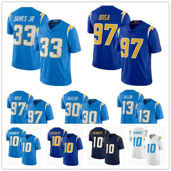 

33 derwin james jr rivers los angeles charger jerseys justin herbert austin ekeler keenan allen joey bosa football jerseys, Black;red