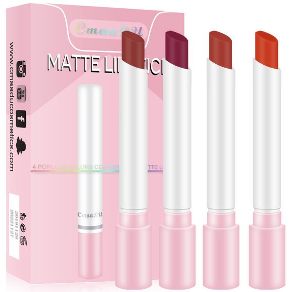

cmaadu красоты портсигар губная помада long последний matte velvet легко носить сигареты трубка макияж matte lipstick set