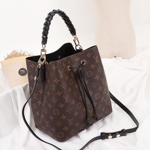 

fast delivery womens bags fashion design style messenger bag luxury style leather bucket bag handbag drawstring shoulder bags